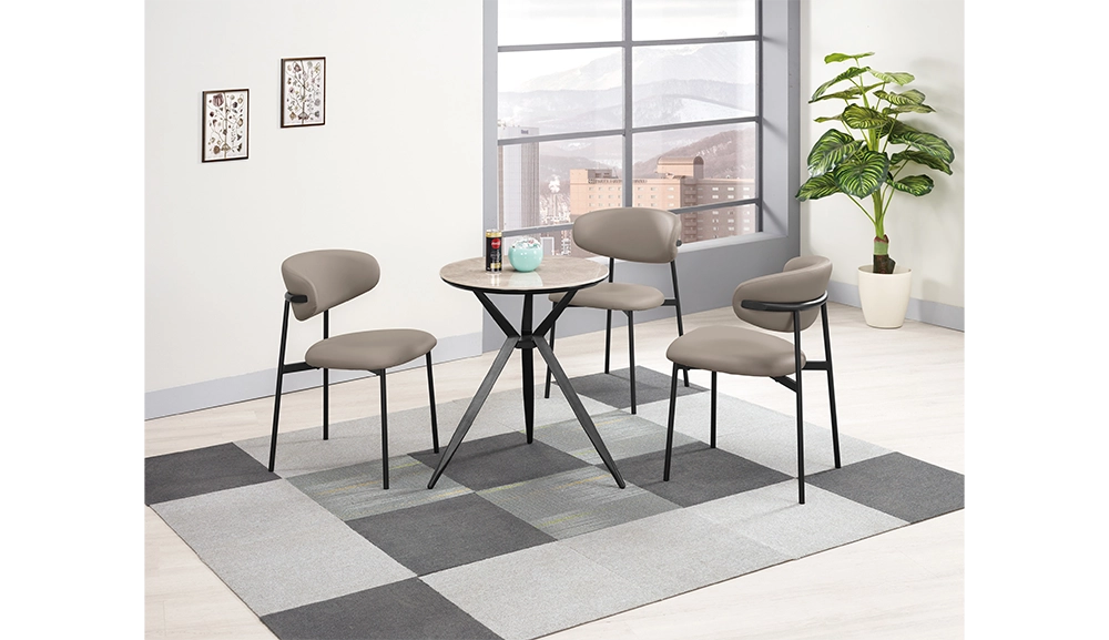 希爾頓岩板休閒圓桌