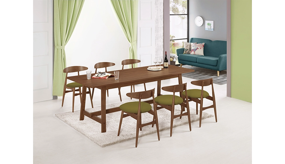 艾布納7.4尺胡桃餐桌