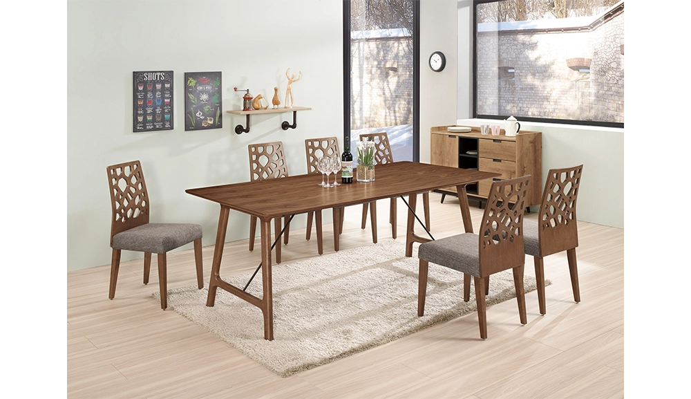 雷克斯6.6尺胡桃餐桌