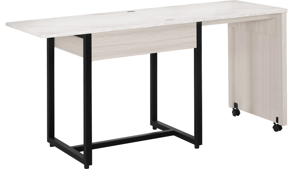 娜迪亞2.7尺仿石面伸縮功能桌