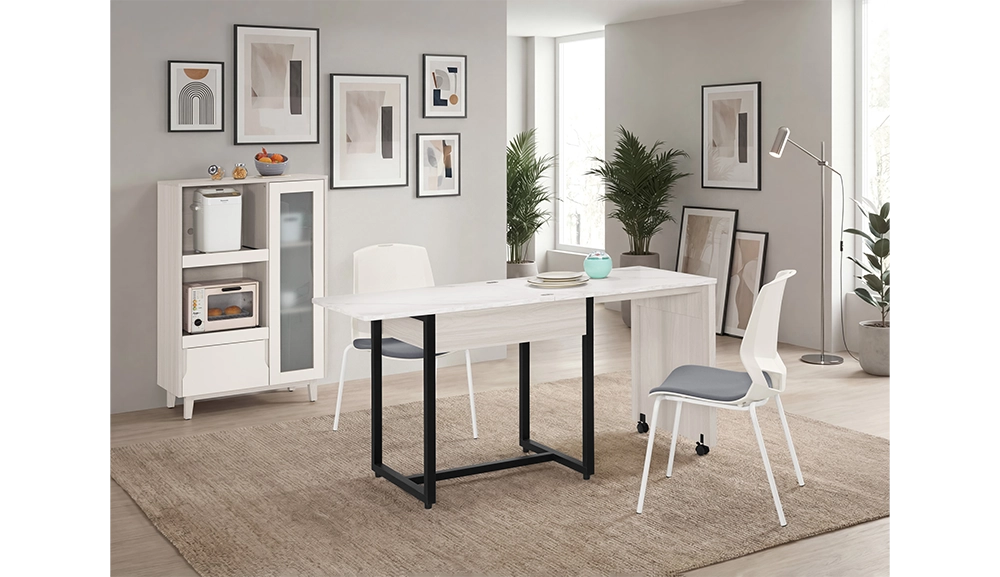 娜迪亞2.7尺仿石面伸縮功能桌