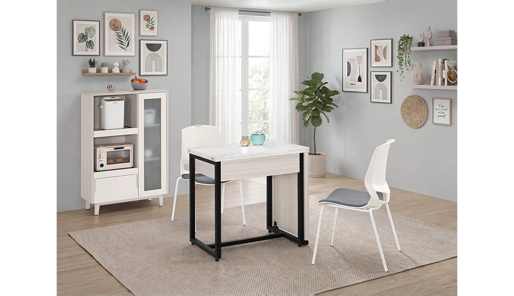 娜迪亞2.7尺仿石面伸縮功能桌