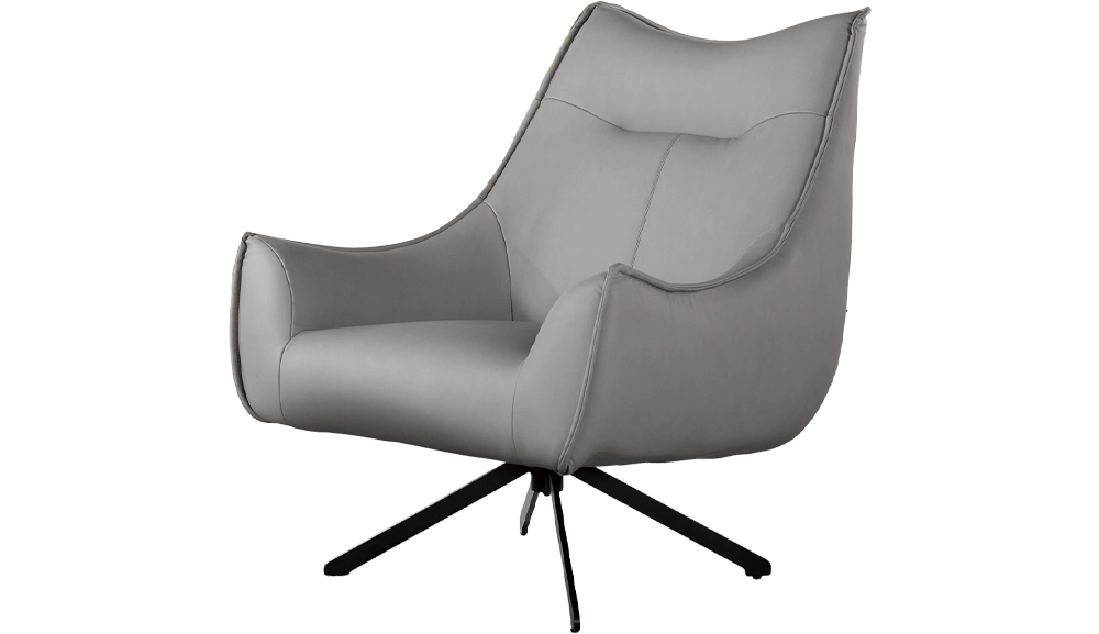 艾利安休閒椅(灰色皮)