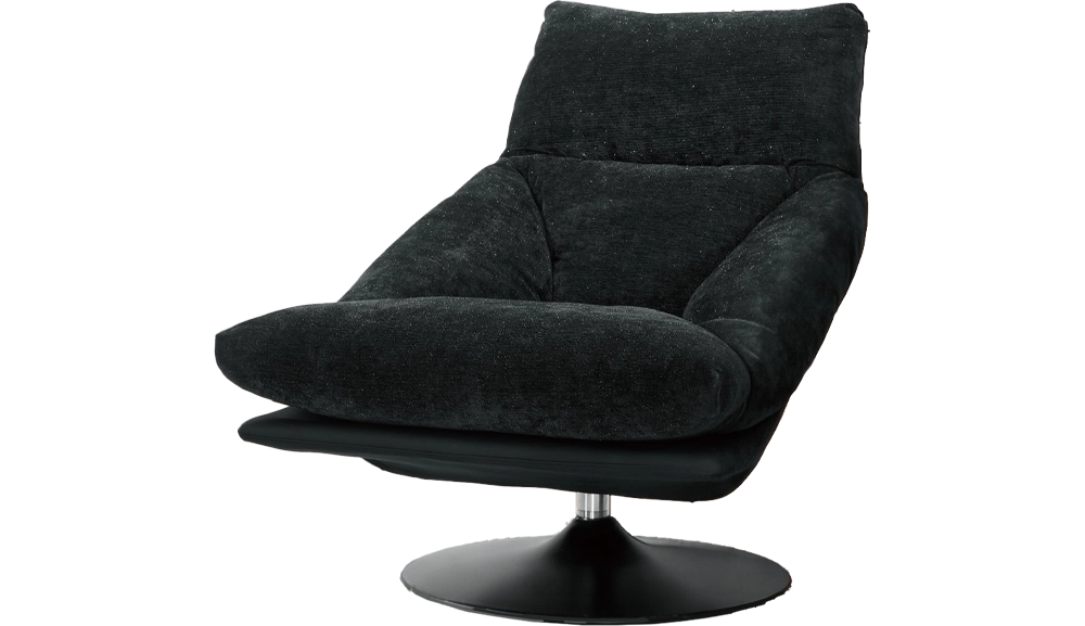 傑伊休閒椅(黑色布)