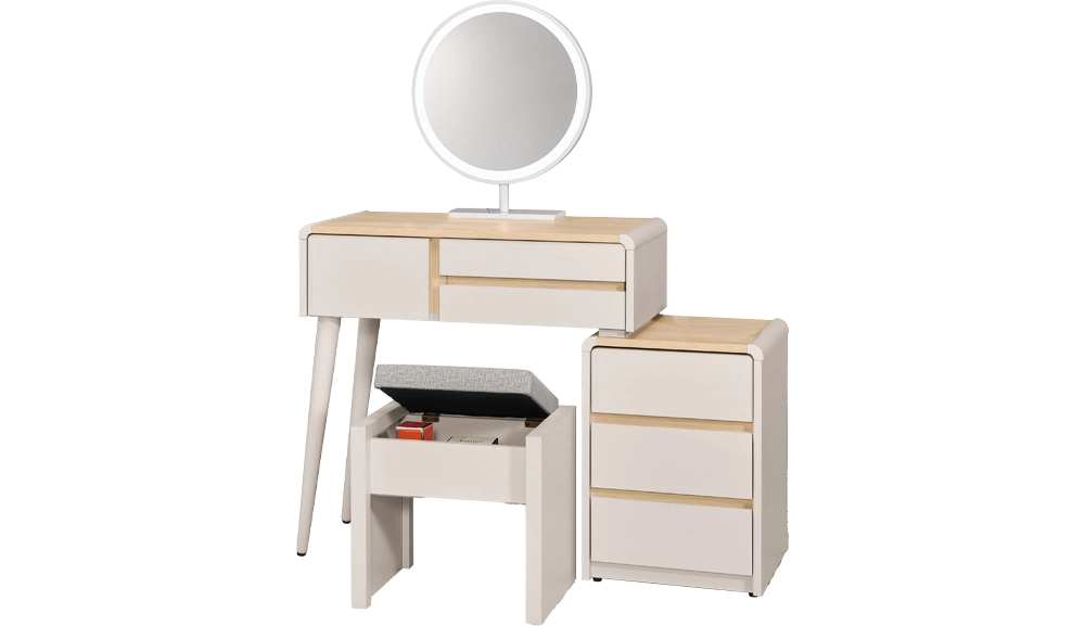 艾瑞爾2.7尺伸縮化妝台(全組)(鏡台)