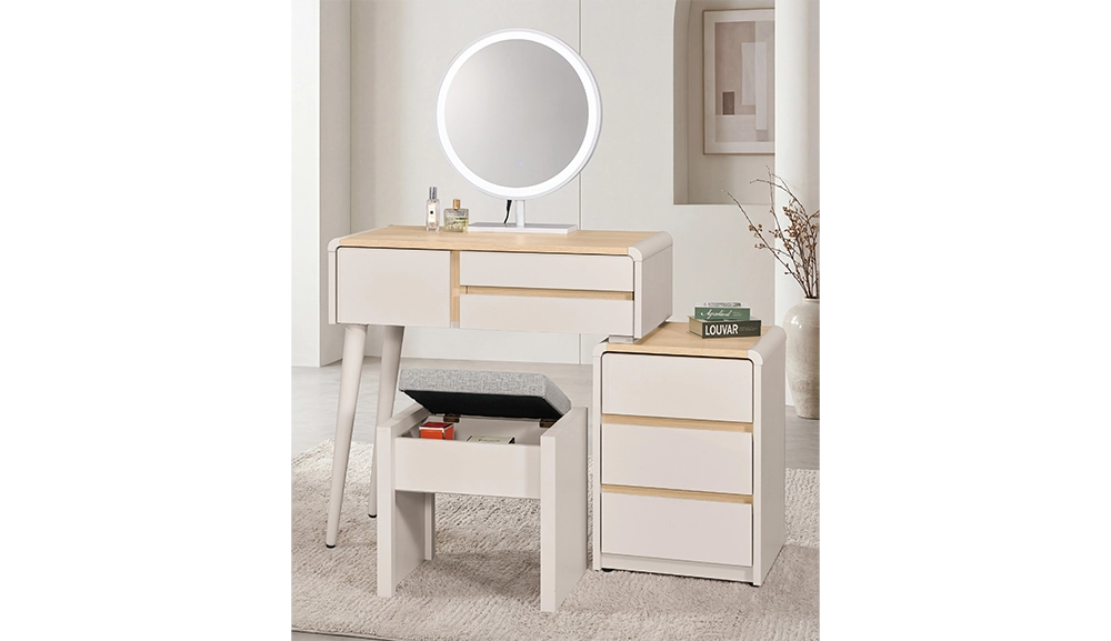 艾瑞爾2.7尺伸縮化妝台(全組)(鏡台)