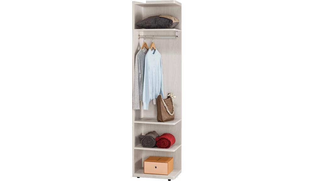 蘿克斯5尺鋁框四抽拉門衣櫥(黑玻璃)