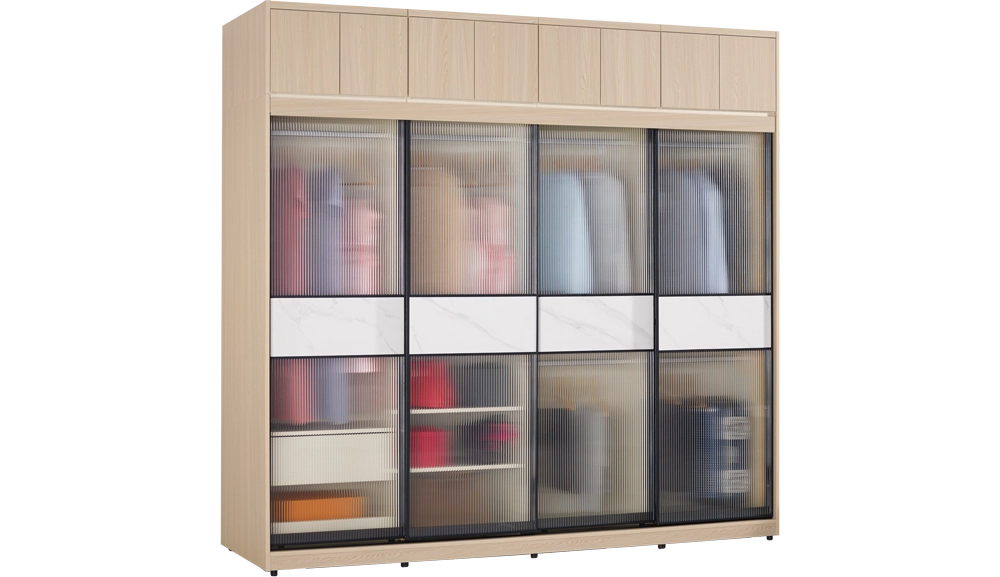 艾維斯被櫥式鋁框拉門衣櫥(全組)