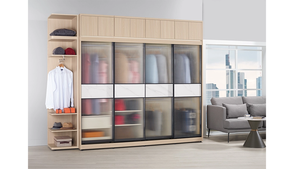 艾維斯被櫥式鋁框拉門衣櫥(全組)