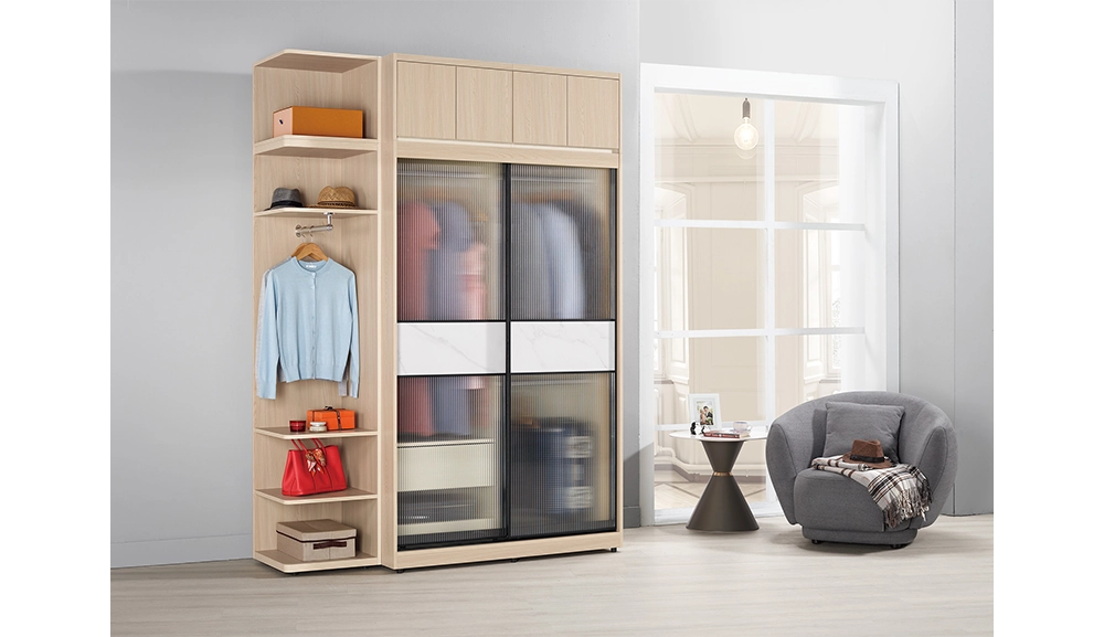 艾維斯被櫥式鋁框拉門衣櫥(全組)