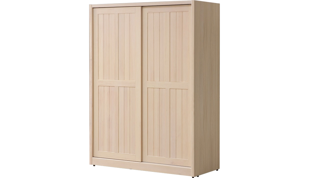 米樂實木洗白推門衣櫥