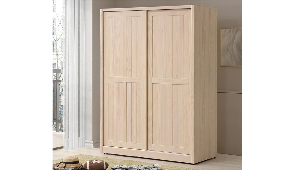 米樂實木洗白推門衣櫥