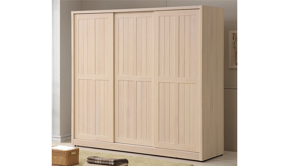 米樂實木洗白推門衣櫥