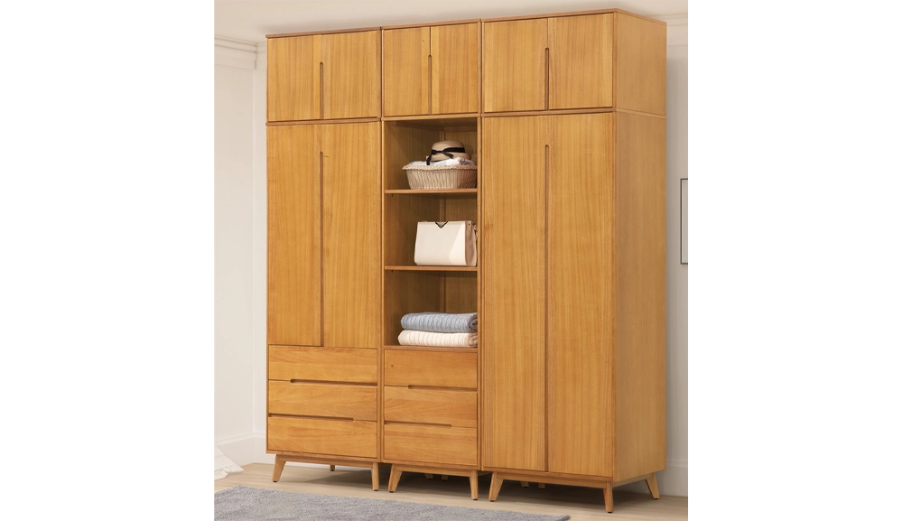 米娜淺柚木色衣櫥組