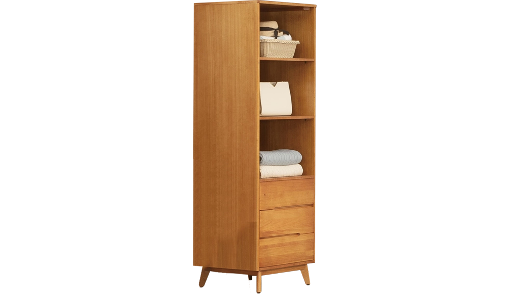 米娜淺柚木色衣櫥組