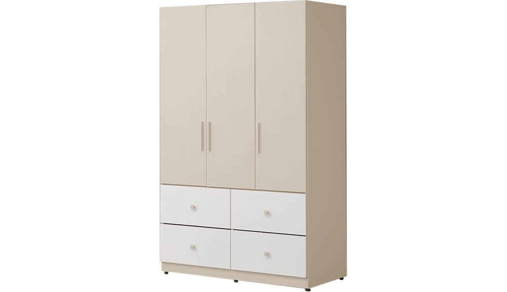 妮娜奶油風奶茶色衣櫥組合