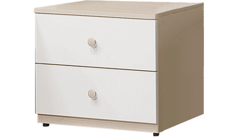 妮娜奶油風奶茶色床頭櫃