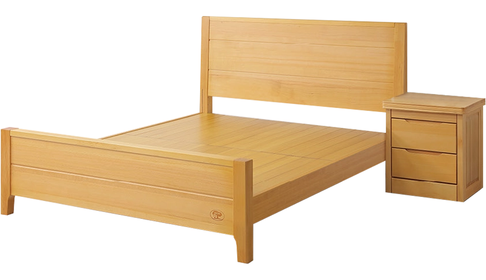 波爾檜木色床架