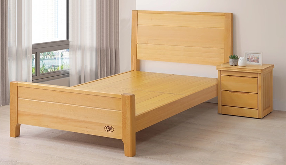 波爾檜木色床架