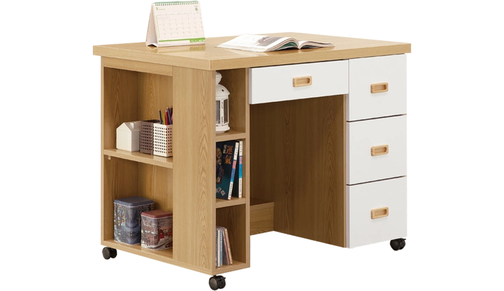 彼特3.5尺中床(全組)(含低收納櫃、活動書桌、三斗櫃)