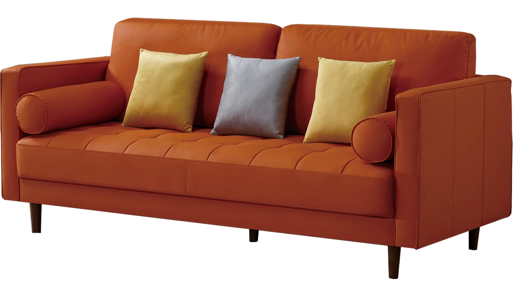 8260西皮沙發三人位(橘色)