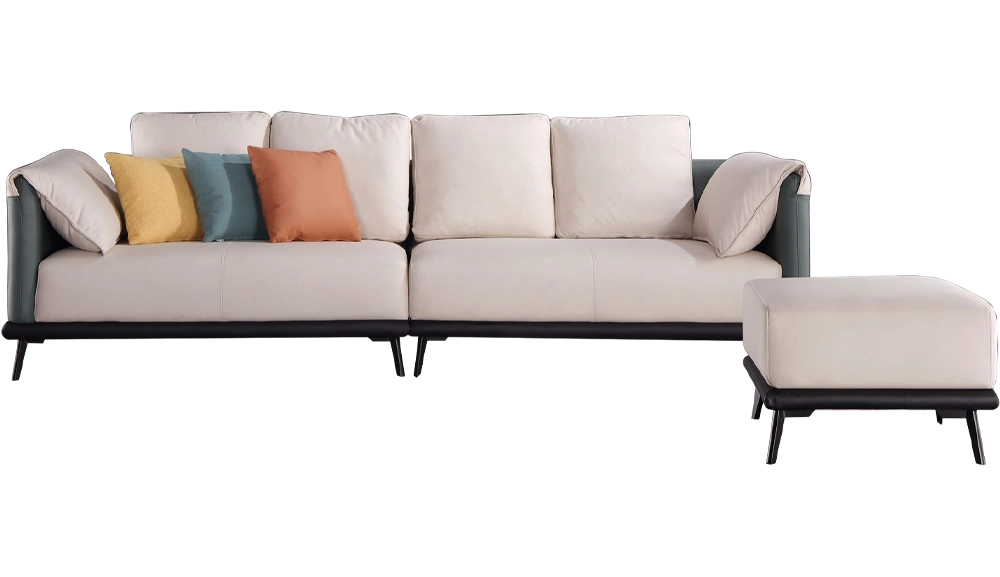 637耐磨皮沙發四人位