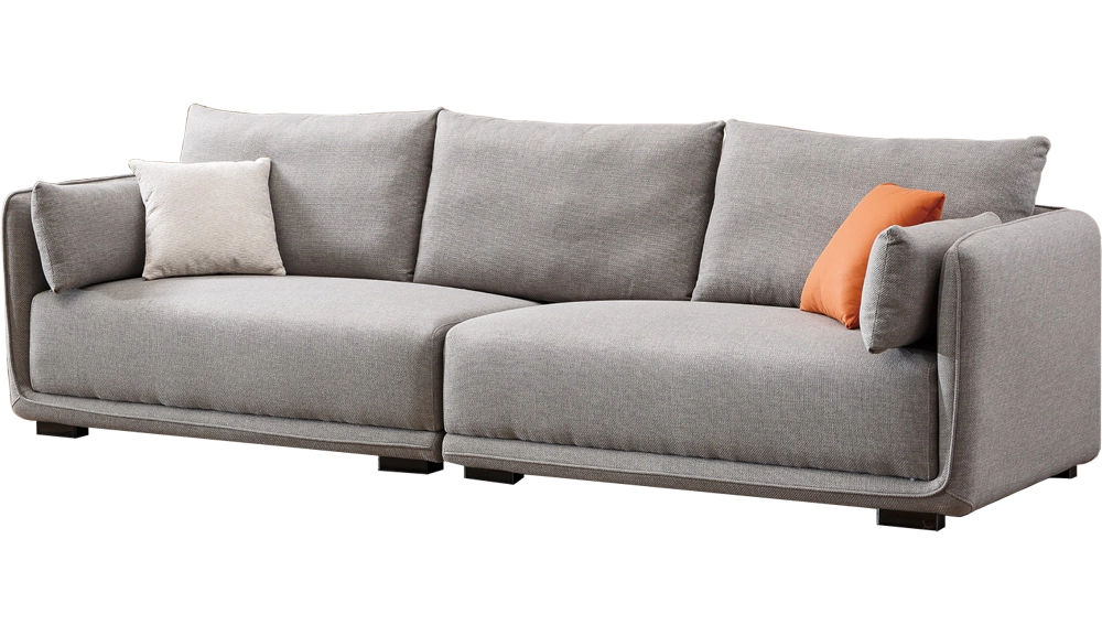 857布藝沙發四人位(灰色)