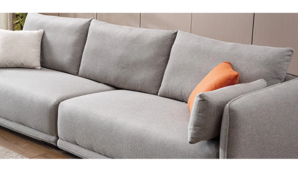 857布藝沙發四人位(灰色)