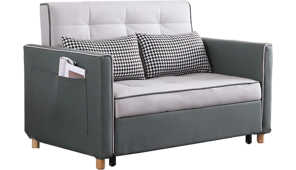 S-1826布藝功能沙發床(綠色+灰色)