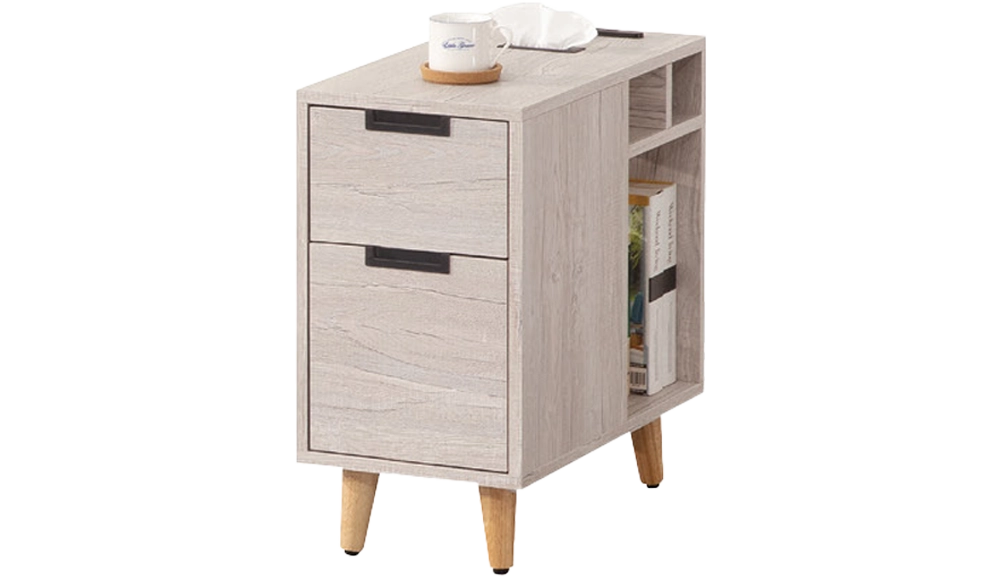 維多利亞白橡色桌邊櫃