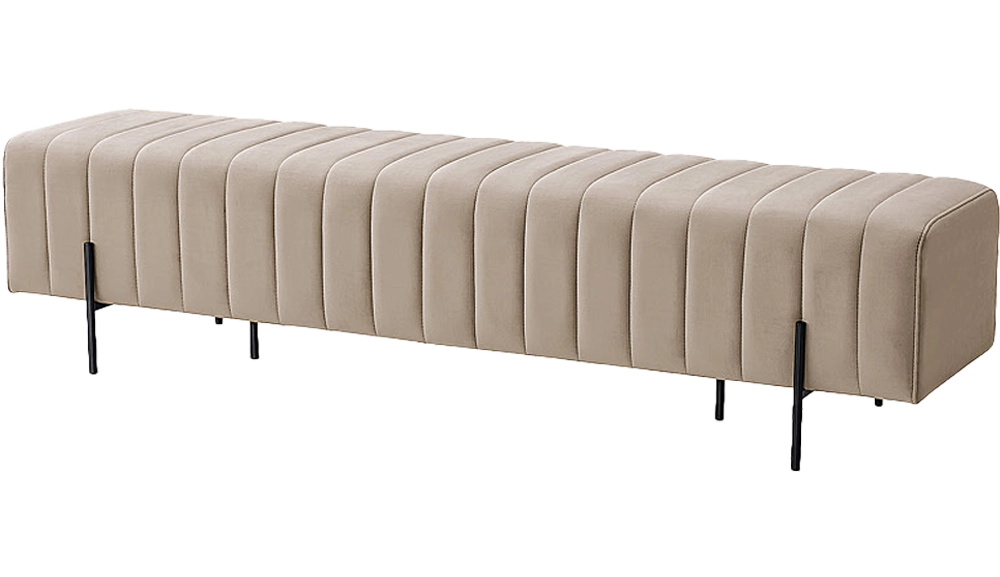 H24布藝床尾凳(米色)