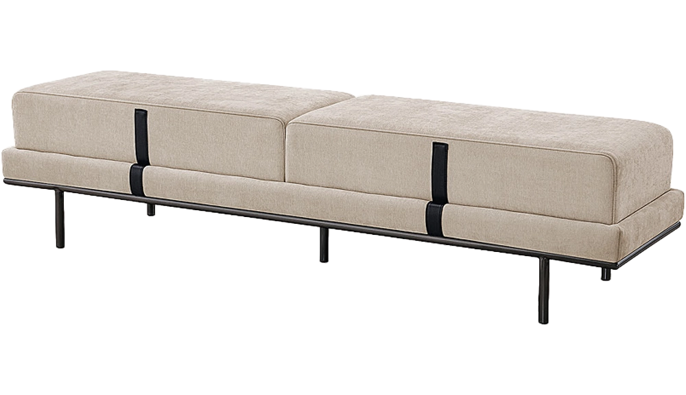 H26布藝床尾凳(米色)