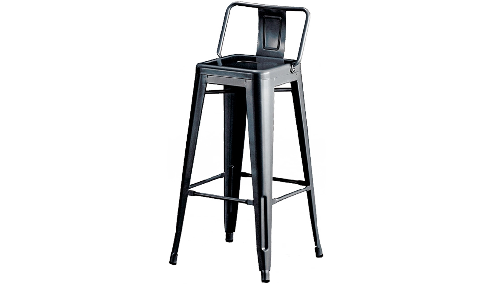 黑色鐵皮面吧椅