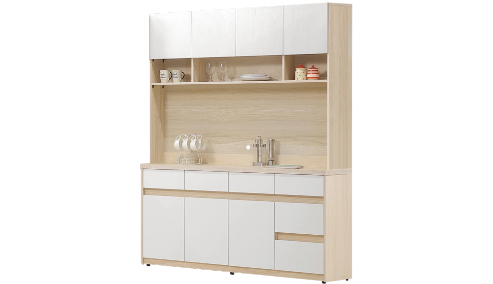 白原木雙色餐櫃(全組)