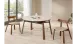 德魯胡桃色實木岩板餐桌