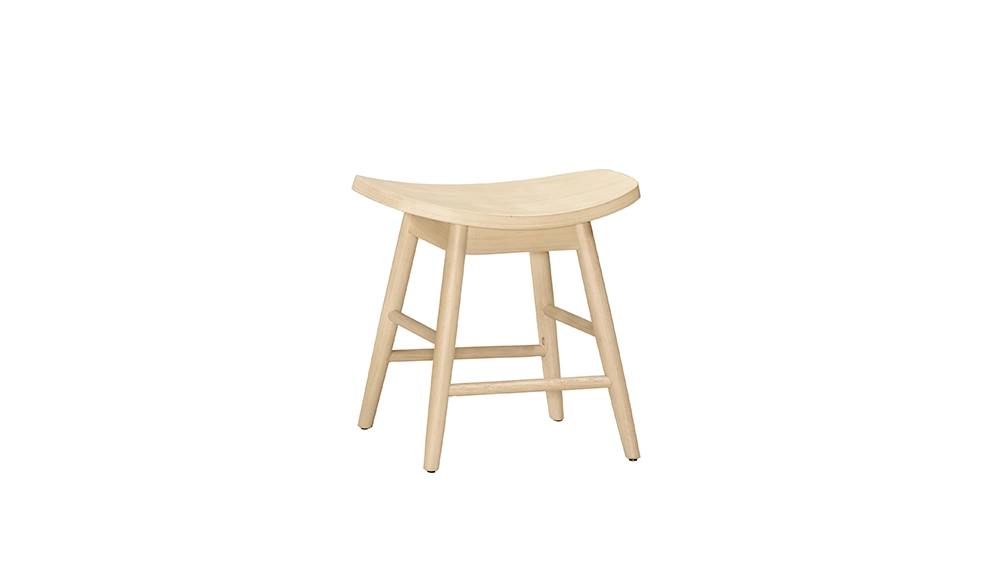 雪莉板凳(實木)(洗白色)