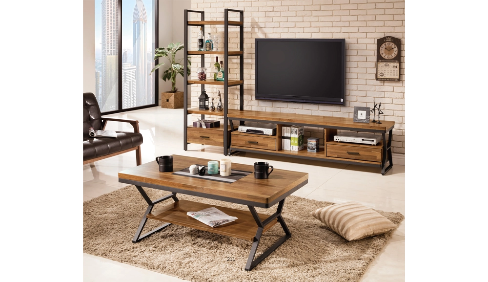 柚木工業風電視櫃組