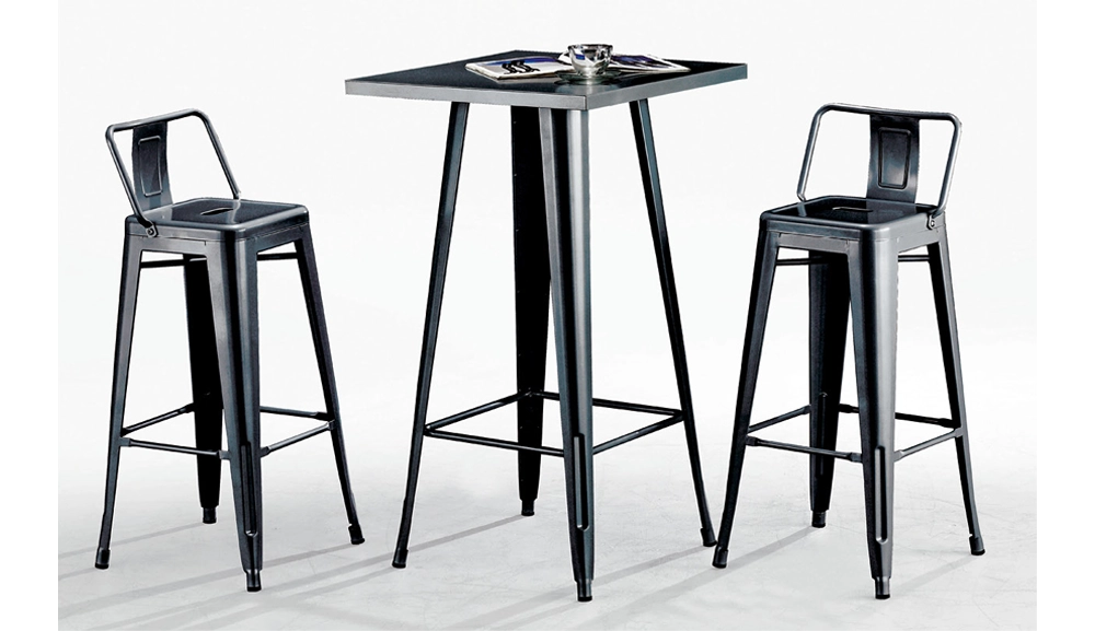 黑色鐵皮面吧椅