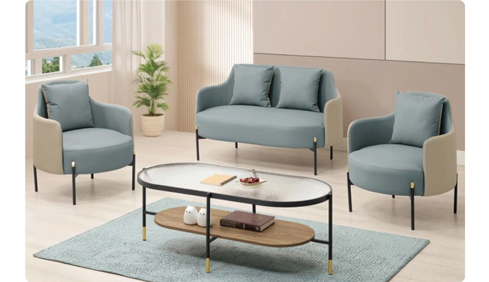 卡斯柏雙色皮單人椅