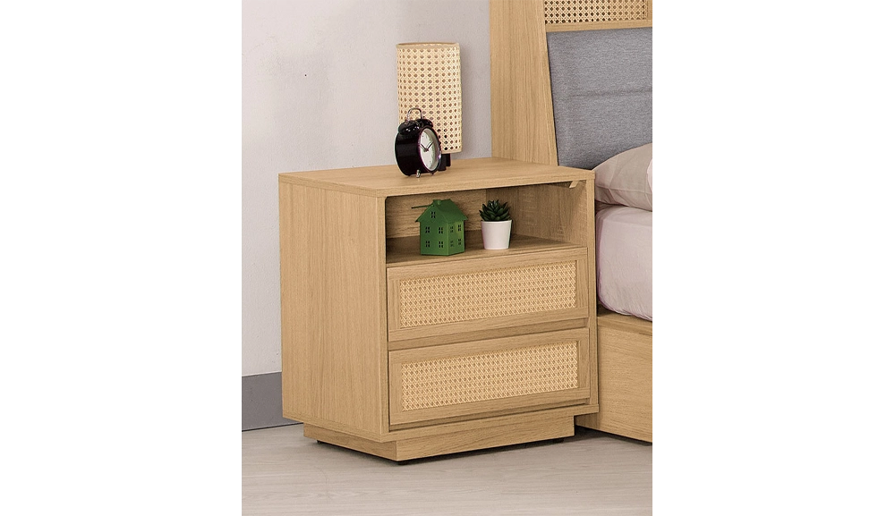 奈良原木色床頭櫃