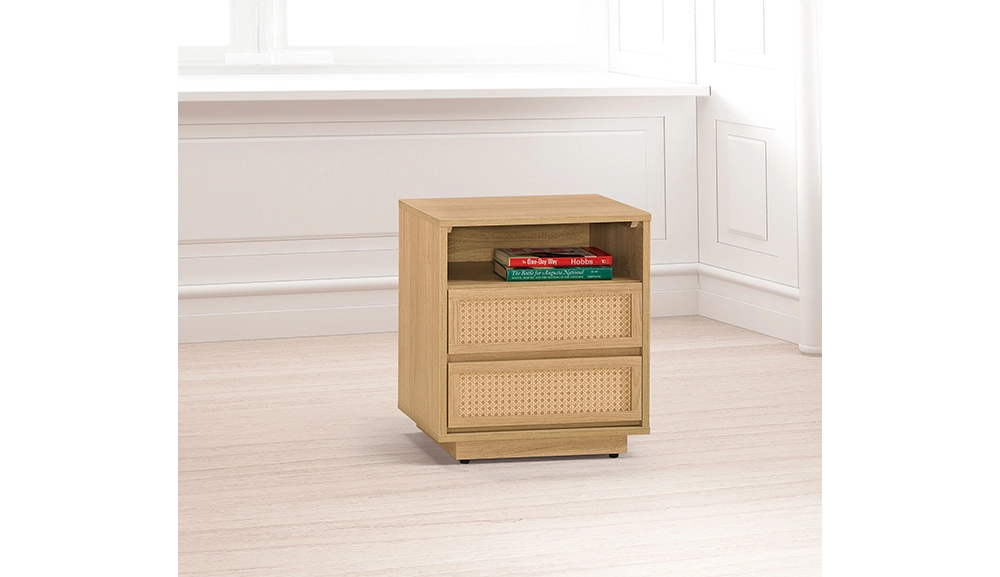 奈良原木色床頭櫃