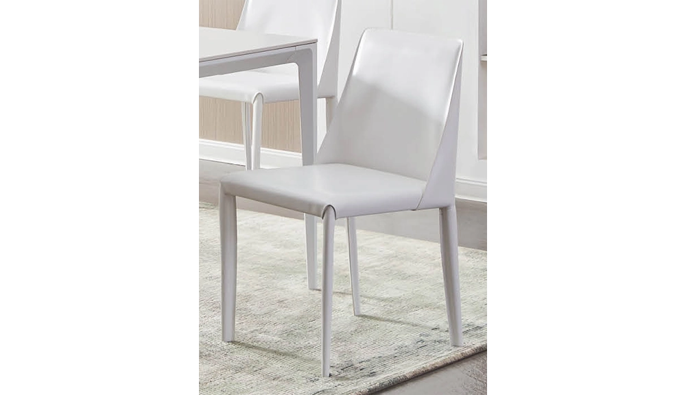 馬鞍皮餐椅(白色)